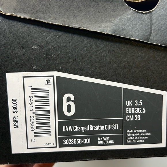 Under Armour Charged Breathe Sneakers Women's 6 - Picture 10 of 10